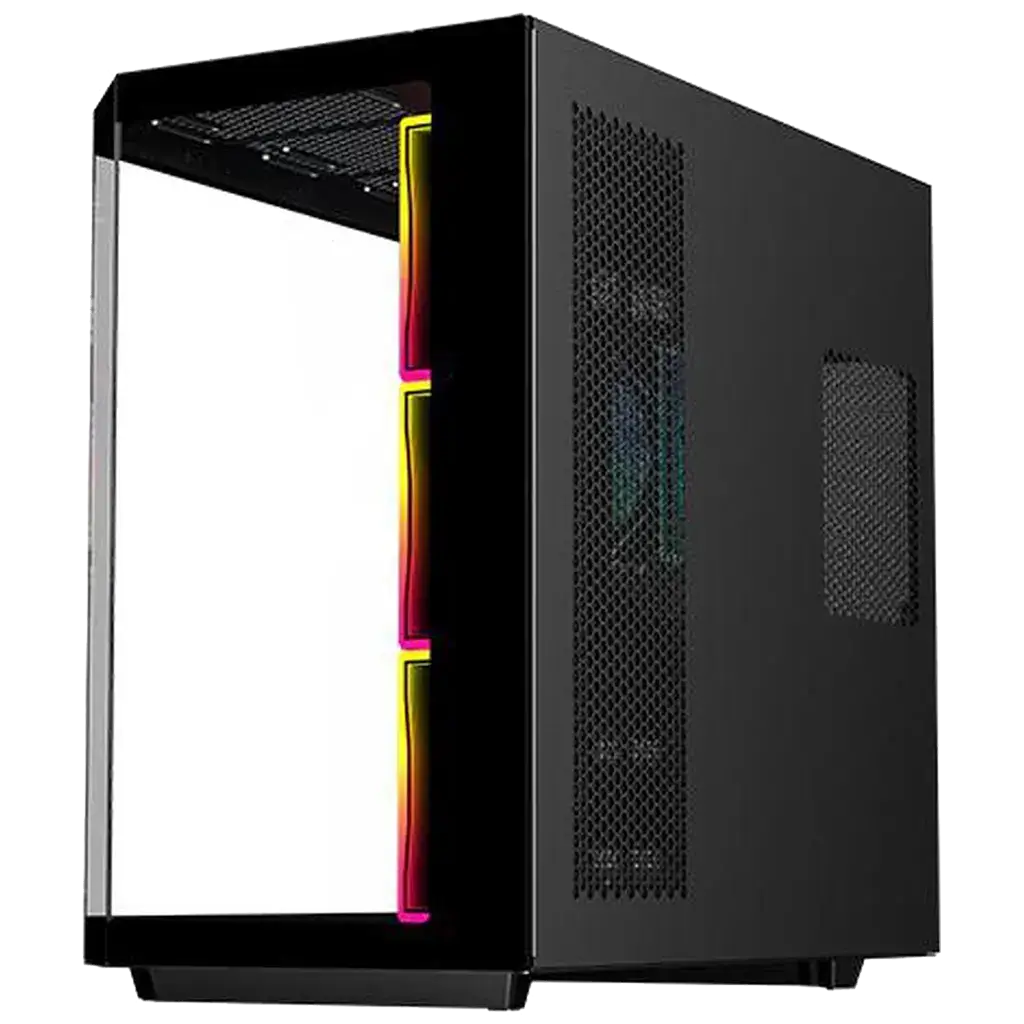 Chasis Gaming DIYPC ARGB N3 BK Panorámico 270° ARGB con 4 Ventiladores E-ATX's photo #3