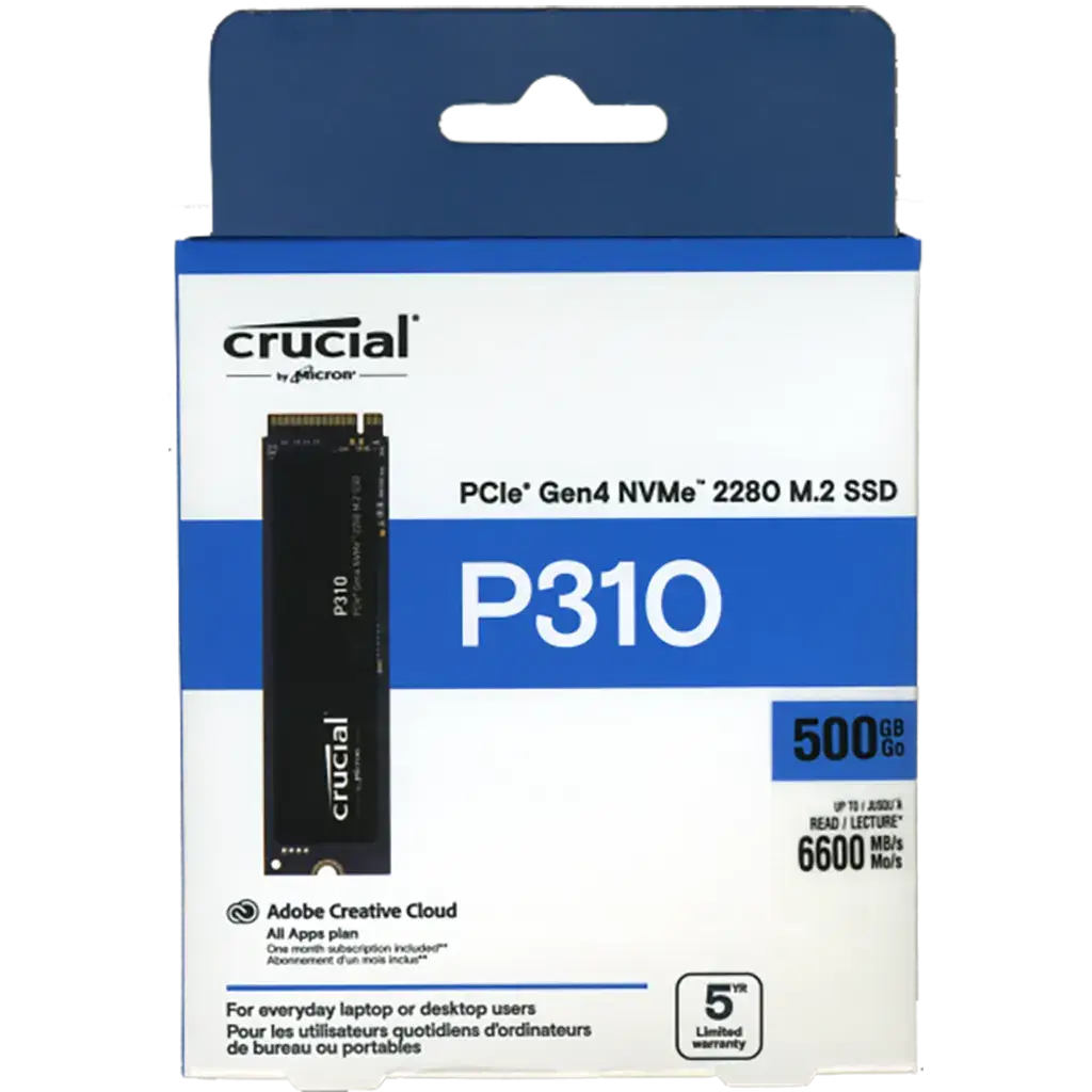 SSD M.2 NVMe Crucial P310 500GB PCIe 4.0 2280's photo #3