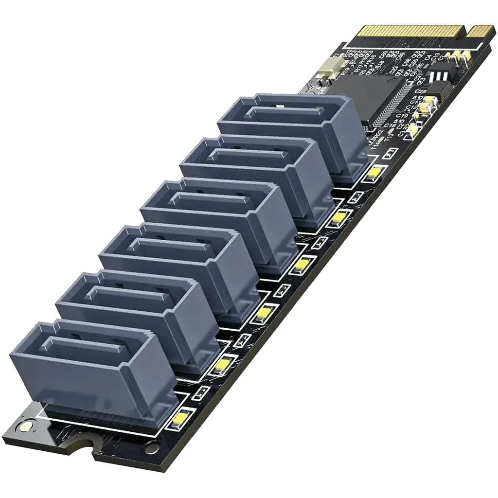 Adaptador M.2 NVMe a 6x SATA 6Gb/s PCIe 3.0 (2280)'s photo #1