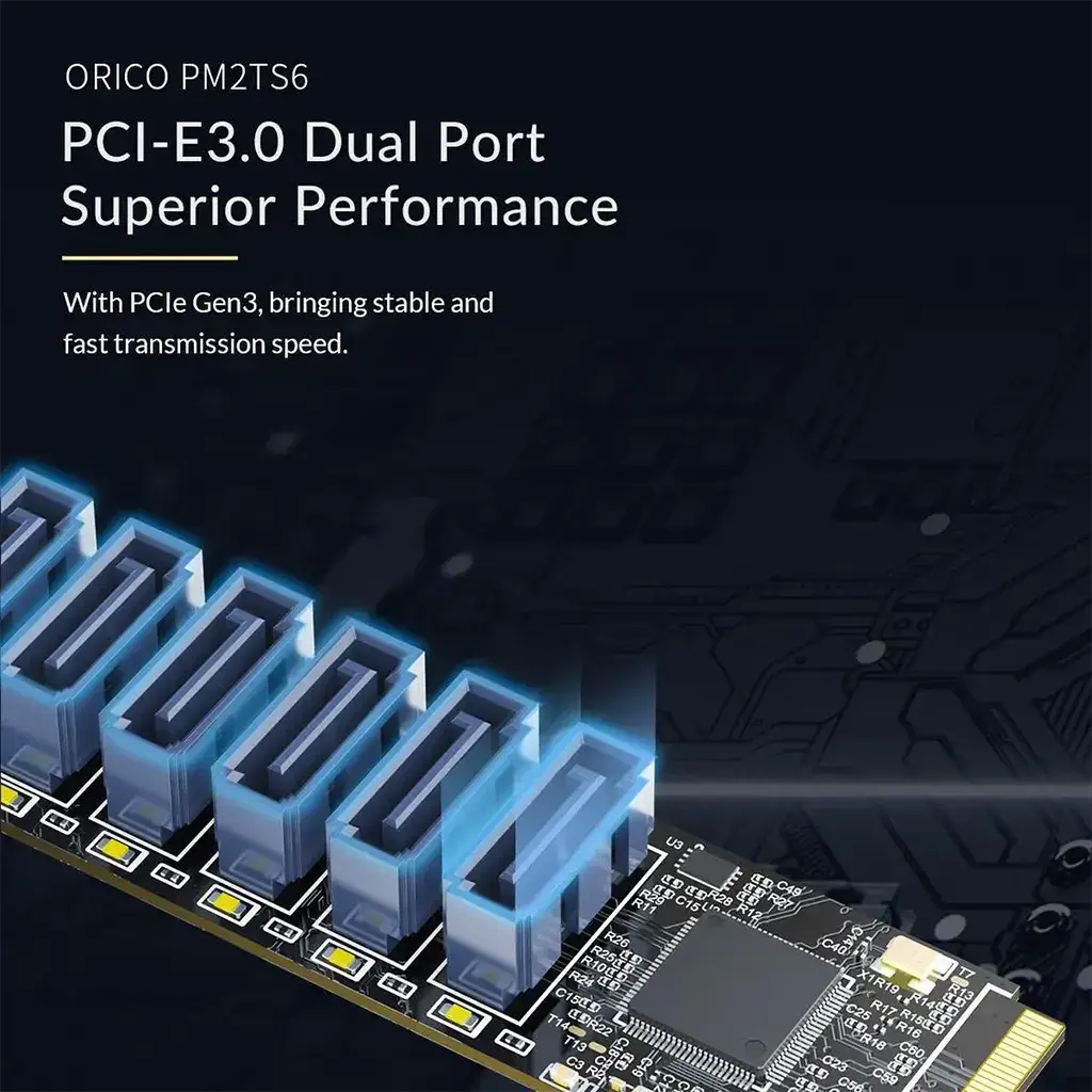 Adaptador M.2 NVMe a 6x SATA 6Gb/s PCIe 3.0 (2280)'s photo #2