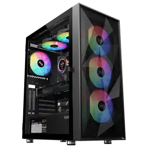 Chasis Gaming SAMA Neview 3509 ARGB con 4 Ventiladores y Soporte GPU Vertical miniatura 7