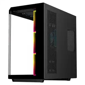 Chasis Gaming DIYPC ARGB N3 BK Panorámico 270° ARGB con 4 Ventiladores E-ATX miniatura 4