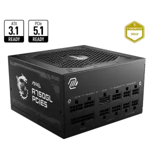 Fuente MSI MAG A750GL 750W 80 Plus Gold Full Modular PCIe 5.0 miniatura 1