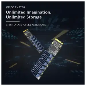 Adaptador M.2 NVMe a 6x SATA 6Gb/s PCIe 3.0 (2280) miniatura 2