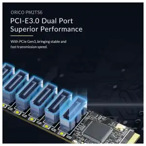 Adaptador M.2 NVMe a 6x SATA 6Gb/s PCIe 3.0 (2280) miniatura 3
