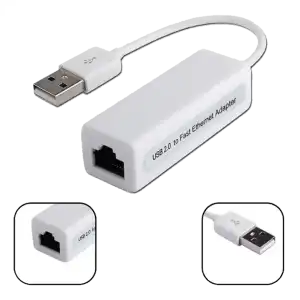 Adaptador USB a RJ45 Fast Ethernet 10/100 Mbps miniatura 1