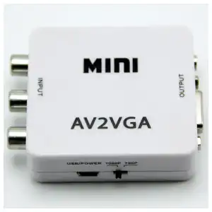 Convertidor AV (RCA) a VGA + Audio 1080p Unidireccional miniatura 2