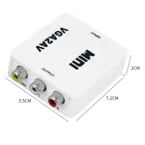 Convertidor VGA a AV(RCA) + audio, 1080p, Unidireccional miniatura 3