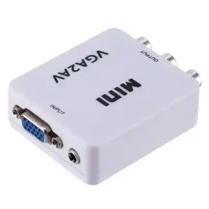 Convertidor VGA a AV(RCA) + audio, 1080p, Unidireccional miniatura 2