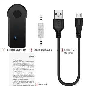 Adaptador de Mini Plug (3,5mm) a Bluetooth miniatura 5