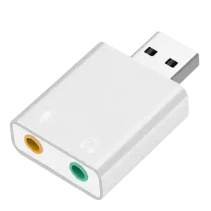 Adaptador de sonido por USB de 7.1 canales con entrada de micrófono miniatura 1