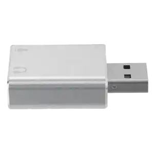Adaptador de sonido por USB de 7.1 canales con entrada de micrófono miniatura 4