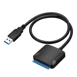 Adaptador de USB 3.0 a SATA III para SSD y HDD de 2,5" y HDD de 3,5" con alimentación de corriente miniatura 3