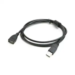 Cable Extensión USB 2.0 Macho a Hembra 1.5m con Ferrita Antiinterferencias miniatura 1