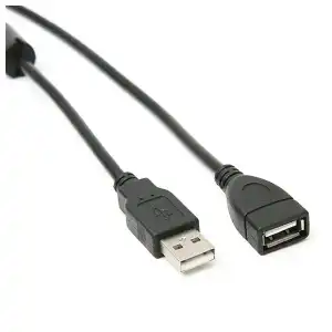 Cable Extensión USB 2.0 Macho a Hembra 1.5m con Ferrita Antiinterferencias miniatura 2