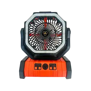 Ventilador/Lámpara Recargable F6 con Power Bank miniatura 1